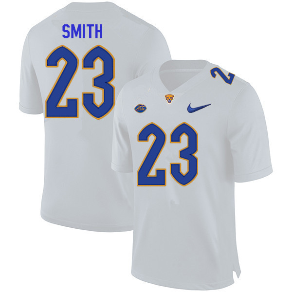 Men #23 Leslie Smith Pitt Panthers College Football Jerseys Sale-White